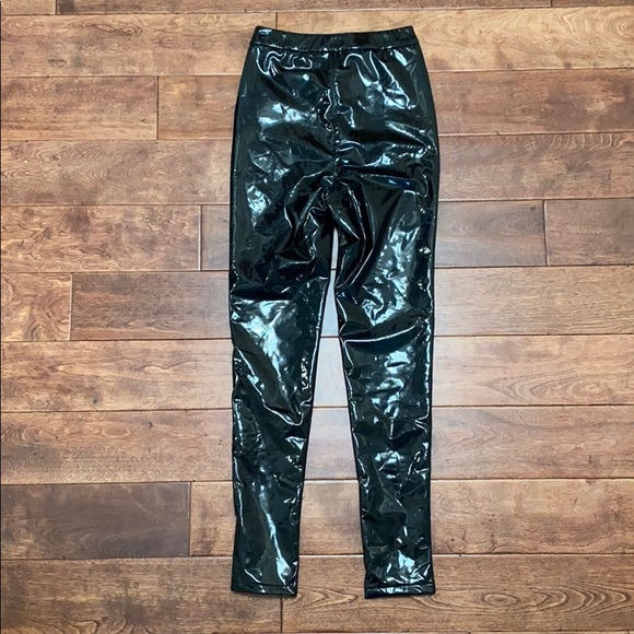 White Fox High Rise Double Take Latex Leather Pant - Picture 4 of 8